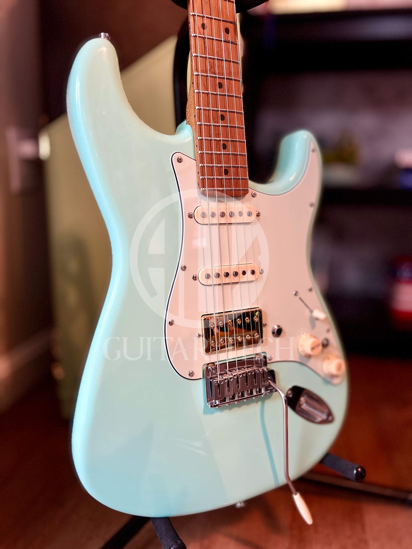 MODERN STRAT HSS STAINLESS SURF GREEN + HSC