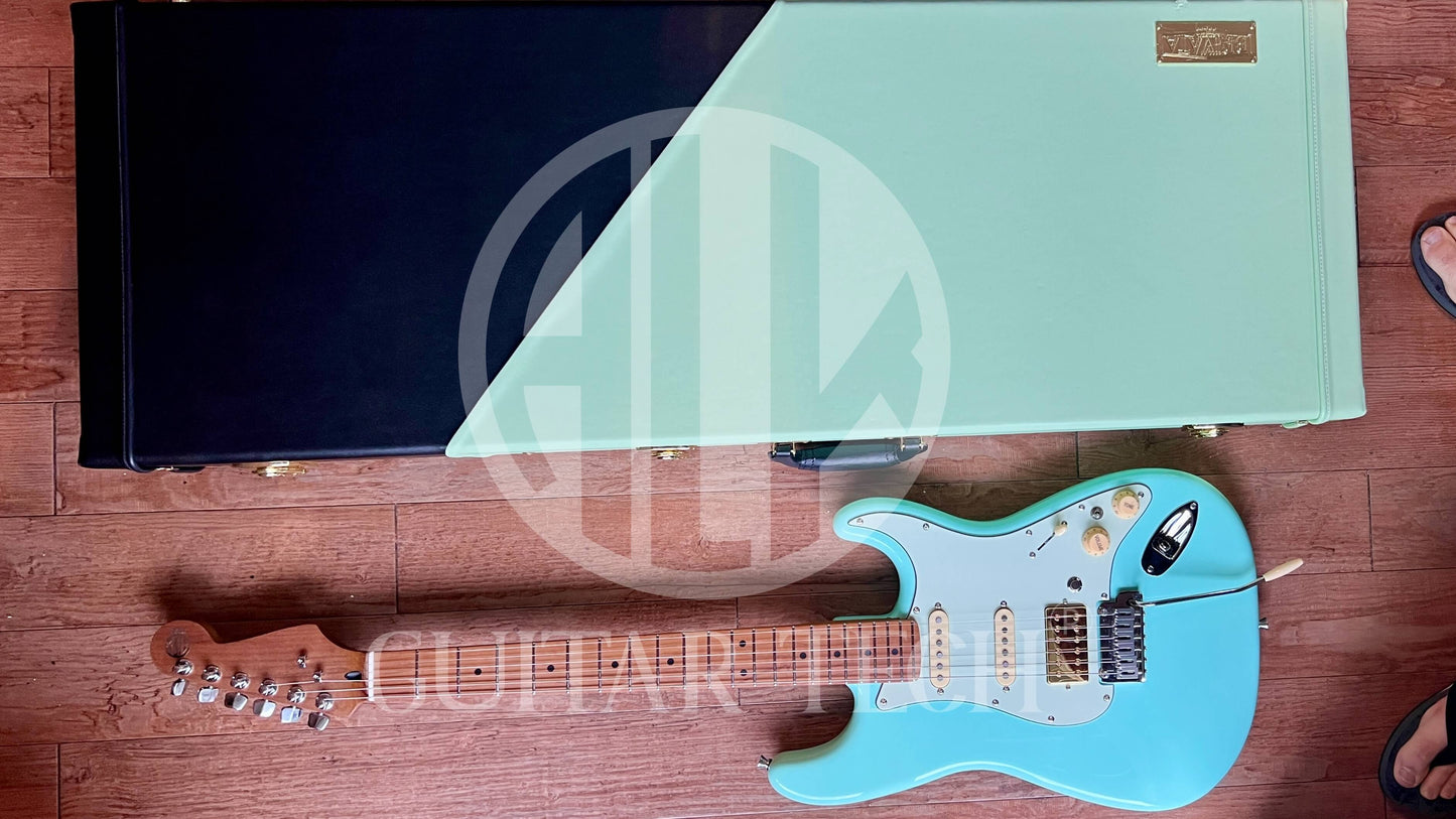 MODERN STRAT HSS STAINLESS SURF GREEN + HSC