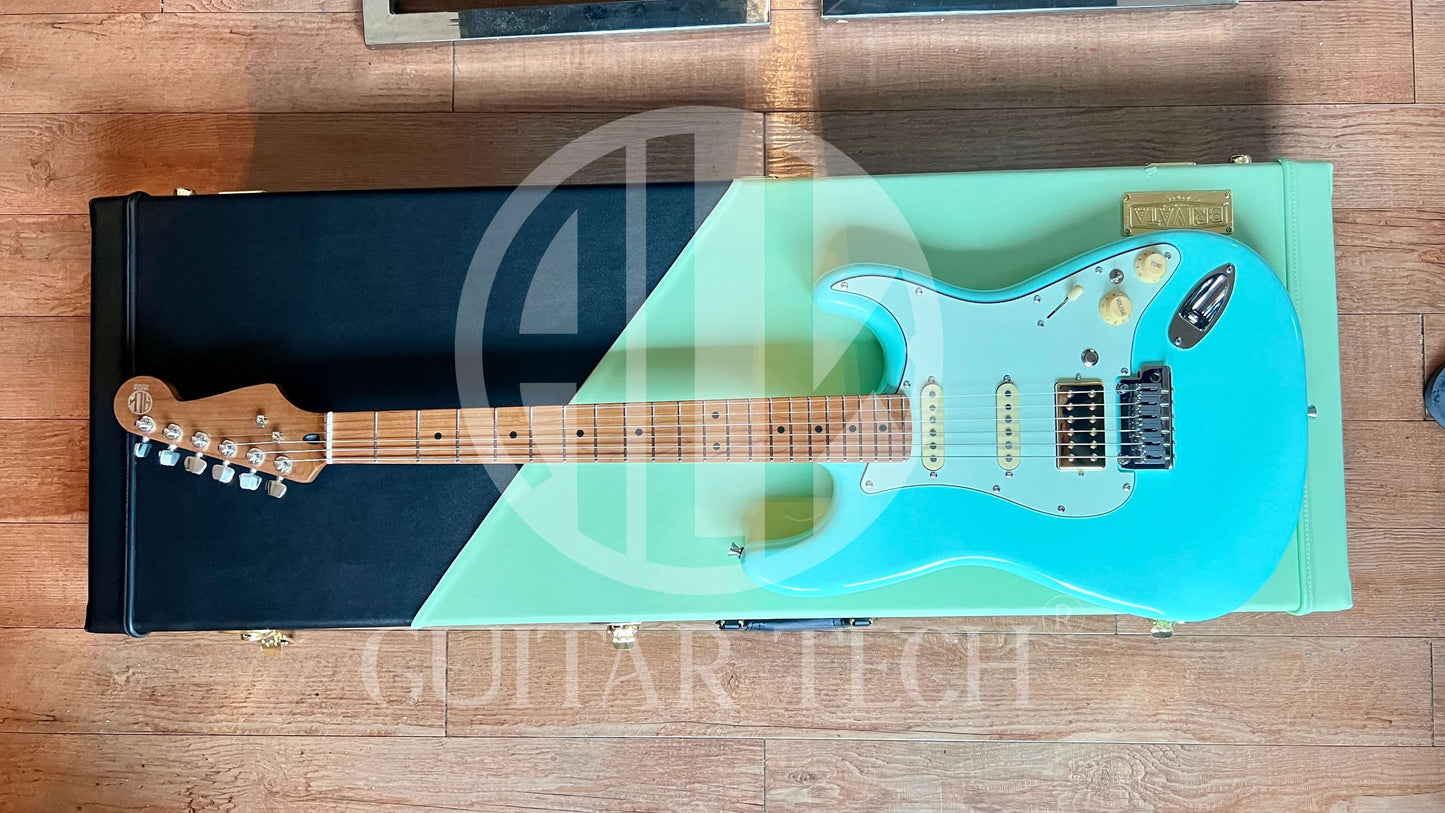 MODERN STRAT HSS STAINLESS SURF GREEN + HSC