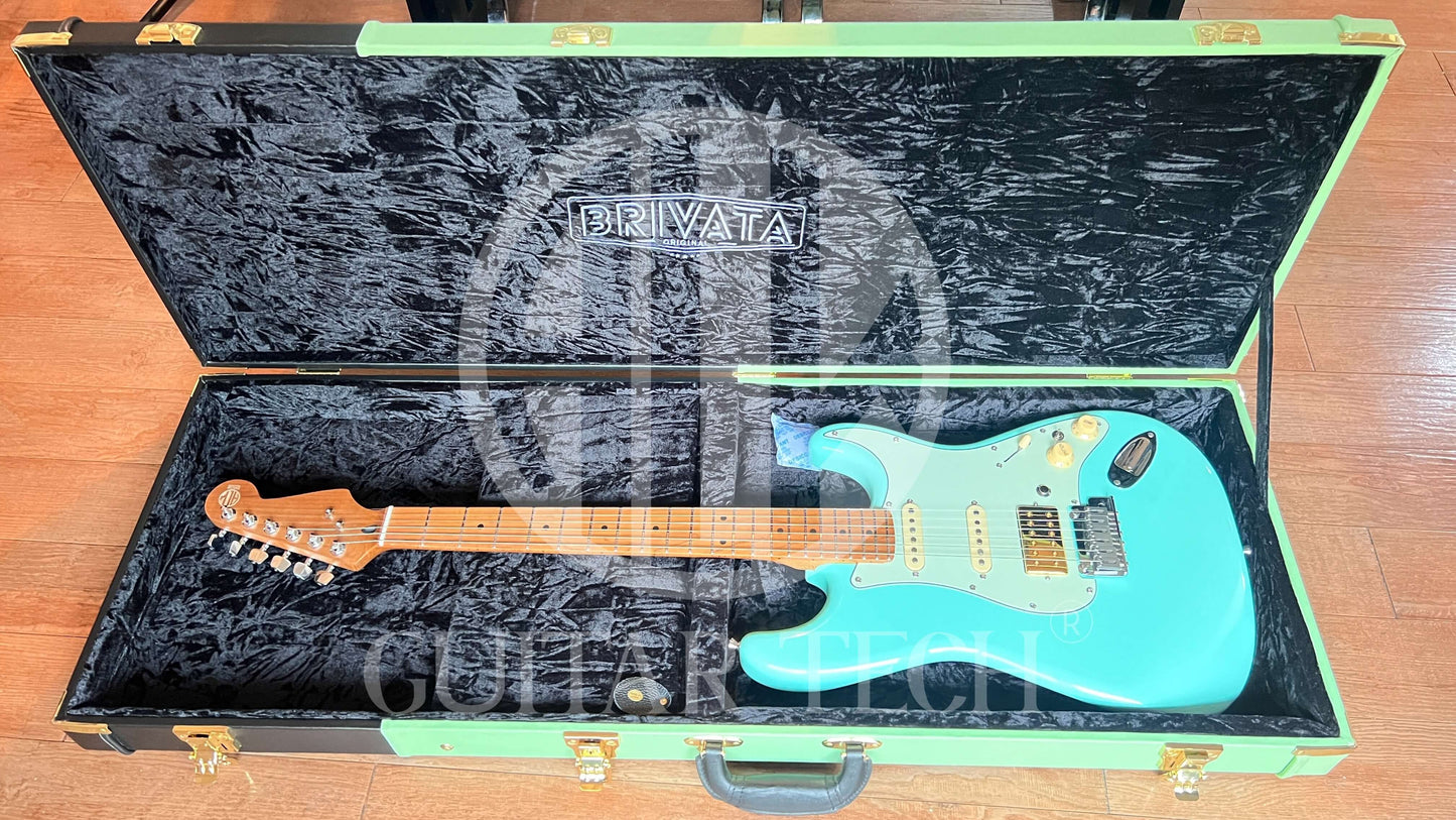 MODERN STRAT HSS STAINLESS SURF GREEN + HSC